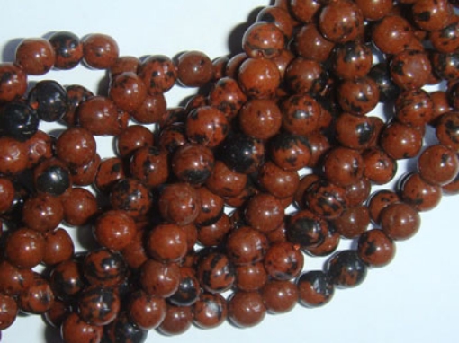 Mahagoni Obsidian 4mm round mala beads