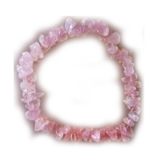 Gemstone Rose Quartz Chips Bracelet