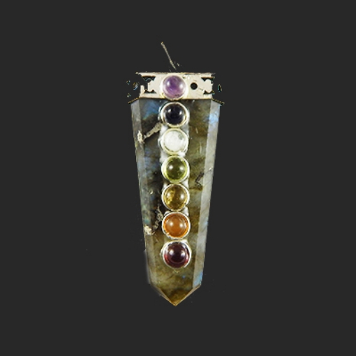 Labradorite 7 Chakra stone Pendant