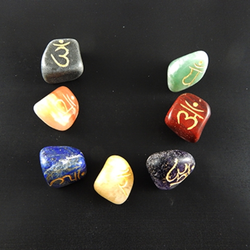 7 Chakra Stone with mantra set