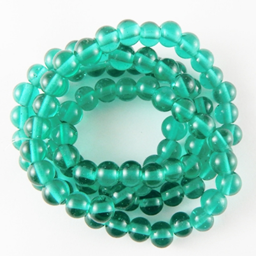 Glass Mala Beads 8mm Round