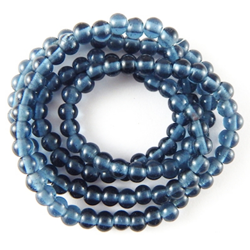 Glass Mala Beads 6mm Round