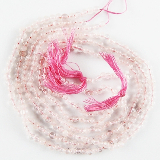 Rose Quartz 4mm round mala beads