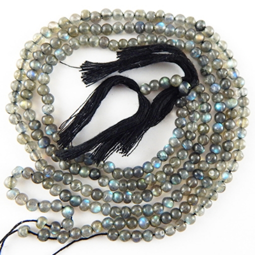 Labradorite 4mm round mala beads