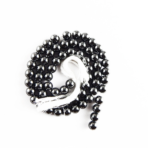 Haematite 4mm round mala beads