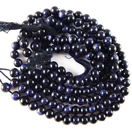 Blue Goldstone 6mm round