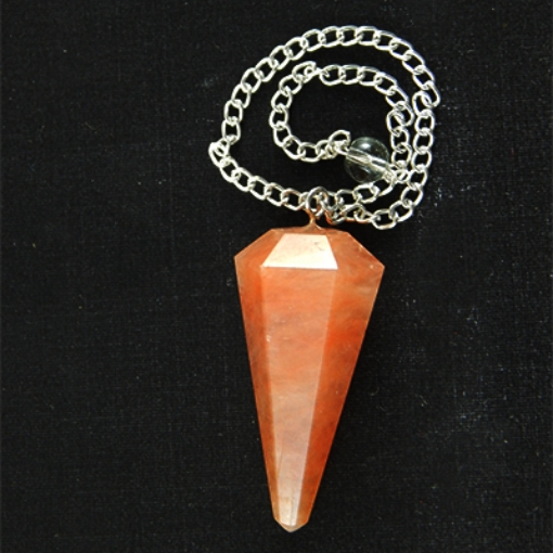 Carnelian Pendulum with Metal Chain