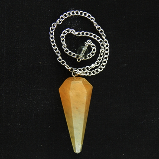 Yellow Aventurine Pendulum with Metal Chain