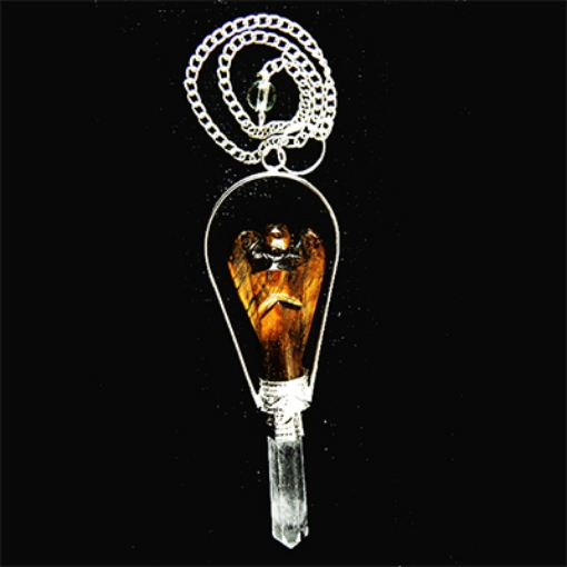 Tigereye Pendulum with Metal Chain