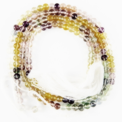 Fluorite 4mm round mala beads