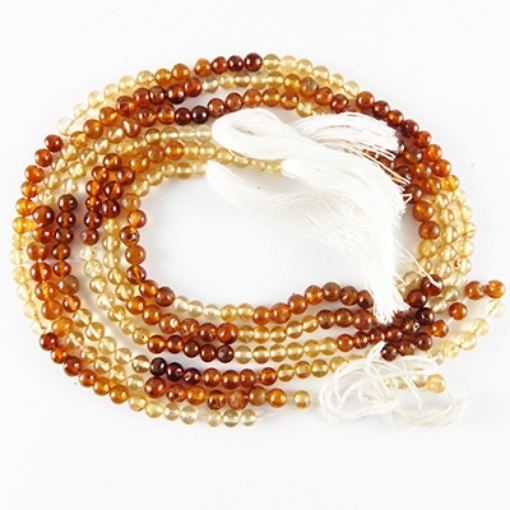 Hessonite mala beads