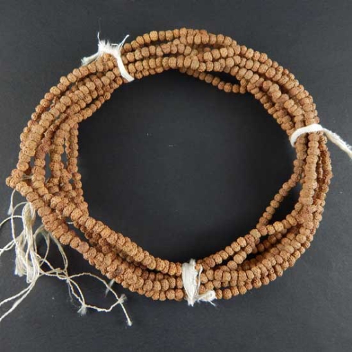 Rudraksha Beads String (109 pcs) 3mm, Natural Colour