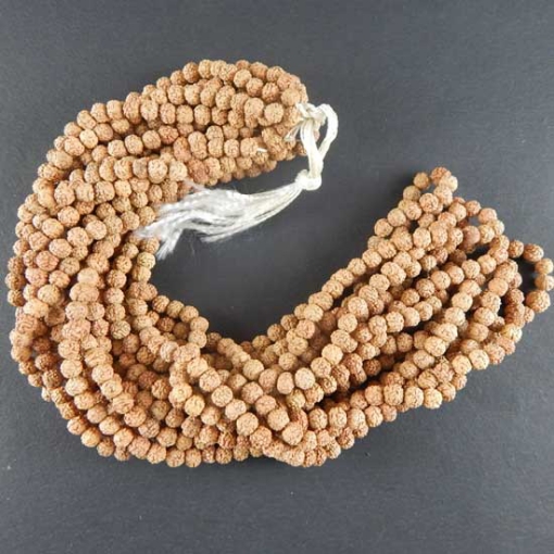 Rudraksha Beads String (109 pcs) 6mm, Natural Colour