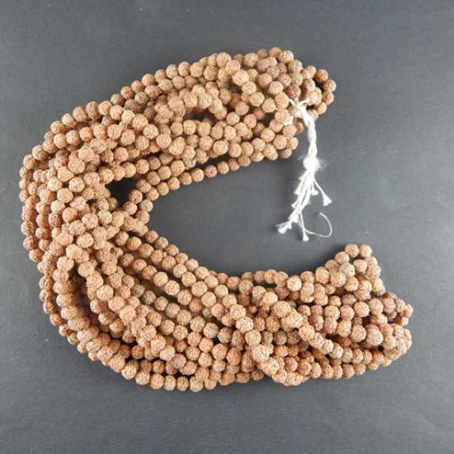 Rudraksha Beads String (109 pcs) 7mm, Natural Colour