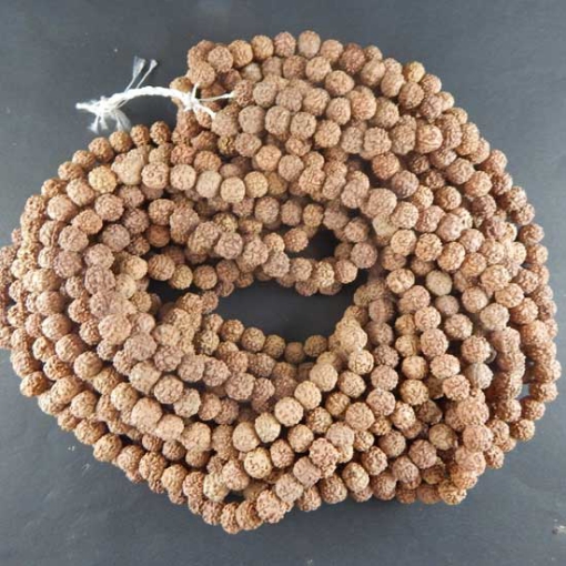 Rudraksha Beads String (109 pcs) 10mm, Natural Colour