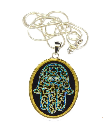 Sacred Geometry :  Hamsa Pendant