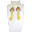 Rudraksha & Stone Beads Earring