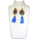 Rudraksha & Stone Beads Earring Rudraksha & Stone Beads Earring