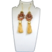 Rudraksha & Stone Beads Earrings