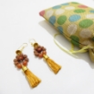 Rudraksha & Stone Beads Earrings