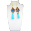 Rudraksha & Stone Beads Earrings