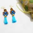 Rudraksha & Stone Beads Earrings