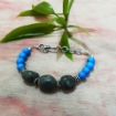 Gemstone Sodalite Tumble & Turquoise Beads Throat Chakra Bracelet