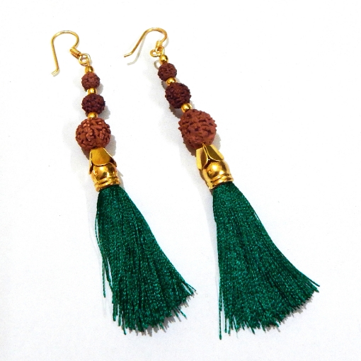 Rudraksha &Tassels Earring