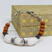 White Agate & White Sandal Wood Bracelet