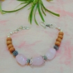 Rose Quartz & White Sandal Wood Bracelet