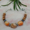 Carnelian & White Sandal Wood Bracelet