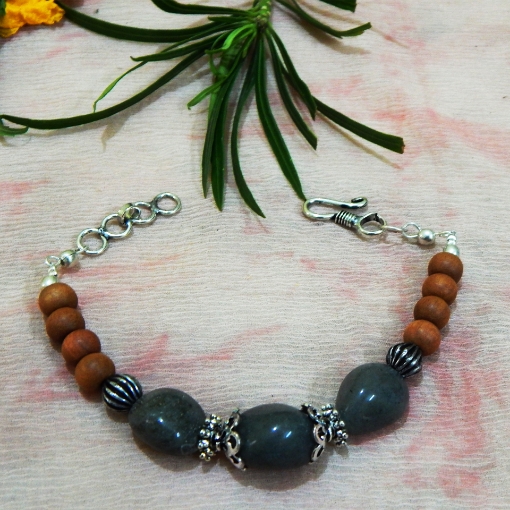 Sodalite & White Sandal Wood Bracelet