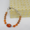 Carnelian & Rudraksha Beads Bracelet