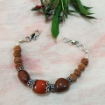 Red Jasper & Rudraksha Beads Bracelet