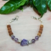 Amethyst & Rudraksha Beads Bracelet