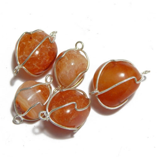 Carnelian  Wire Wrapped Tumble