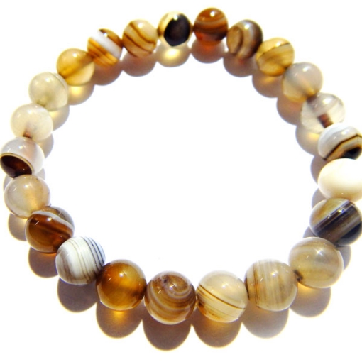 Banded Agate Gemstone Bracelet 