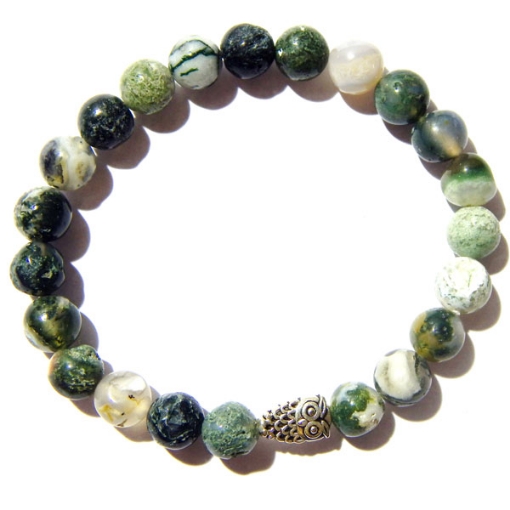 Tree Agate Gemstone Bracelet 