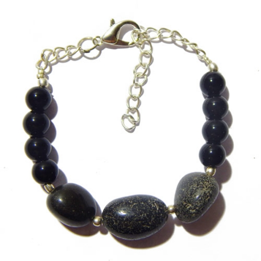 Gemstone Black Agate Bracelet