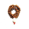 5 Face Rudraksha Mala with White Agate Pendant