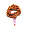 5 Face Rudraksha Mala with Amethyst Pendant