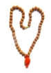 5 Face Rudraksha Mala with Carnelian Pendant