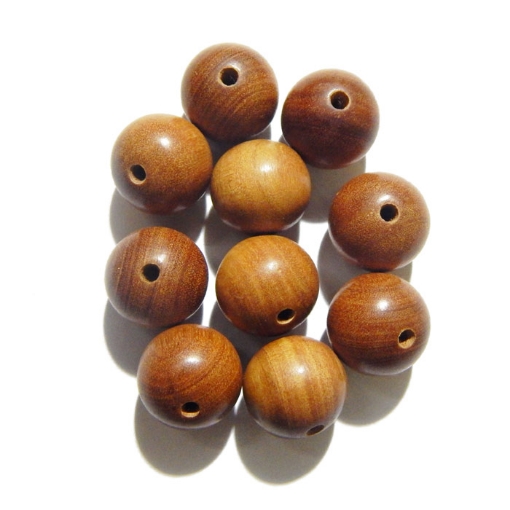 15mm Sandal Wood Beads