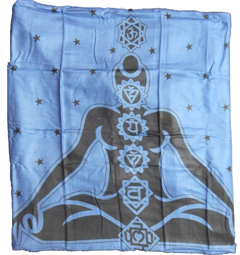 Large Size 7 Chakra Printed Stole