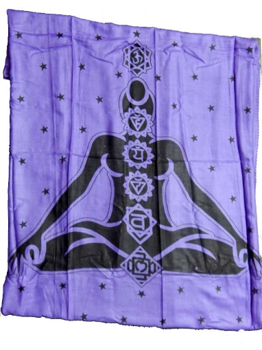 Large Size 7 Chakra Printed Stole