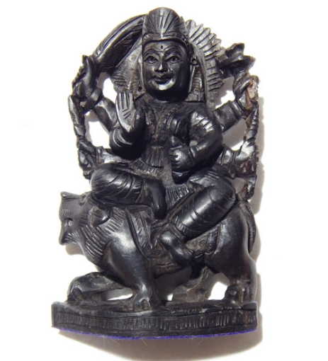 Durga Ebony Wood Murti 