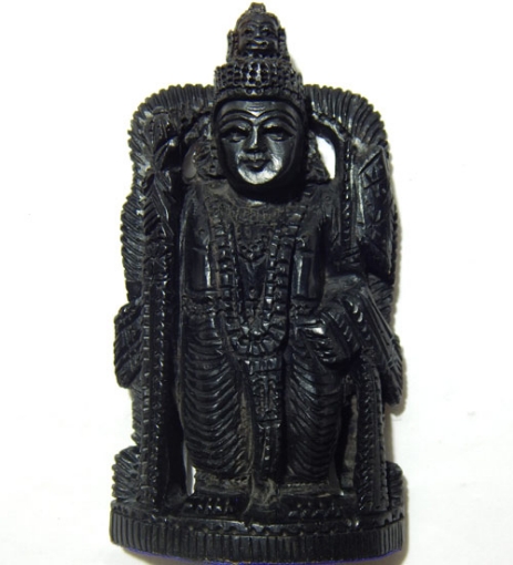 Lord Murugan Ebony Wood Murti