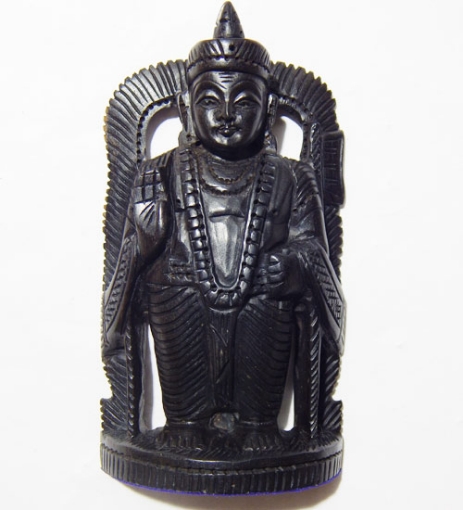 Lord Murugan Ebony Wood Murti