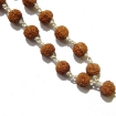 Rudraksha Mala in silver Chain