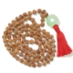 5 Face Rudraksha Mala with gemstone pendant Rudraksha Mala with Aqua Onyx Pendant